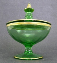 Fostoria #2250 Candy Jar w/ Unknown Etch