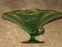 Fostoria #2398 Cornucopia Bowl w/ Wheeling D-53 Etch