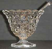 Fostoria #2056 American Footed Mayonnaise and Ladle