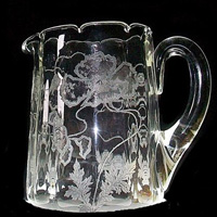 Fostoria # 318/7 Jug w/ #231 Poupee Etch