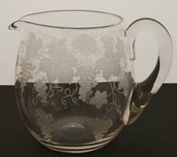 Fostoria # 303 Jug with #227 New Vintage Etch