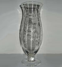Fostoria #4112 Vase with #316 Midnight Rose Etch