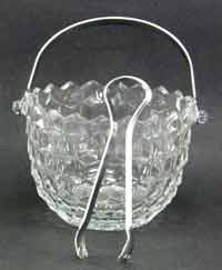 Fostoria #2056 American Ice Bucket and Tongs