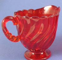 Fostoria CO15/682 Ruby Giftware Cream and Sugar