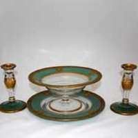 Fostoria Console Set with Decorations 25 and 37