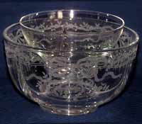 Fostoria #2451 Ice Dish with  # 279 June Etch