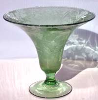 Fostoria #2292 Vase with Oak Leaf Brocade Etch