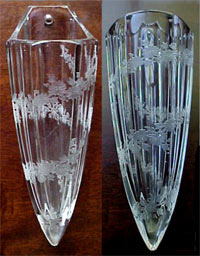 Fostoria #1681 Wall Vase w/ C-2 Etch