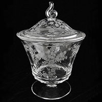 Fostoria #2630 Century Candy with #342 Bouquet Etch