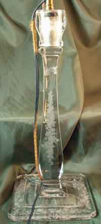 Fostoria #  25-1/2 Candle Base Converted to a Lamp