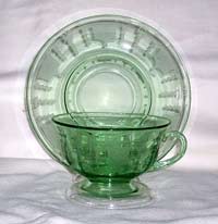 Fostoria #2315 Pioneer Cup and Saucer with #276 Beverly Etch