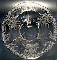 Fostoria #2394 Bowl with June Etching