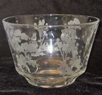 Fostoria #2574 Raleigh Ice Tub with #335 Willow Etch
