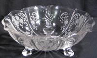 Fostoria #2496 Baroque Bowl with Meadow Rose Etch