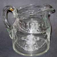 Fostoria Jug with # 237 Garland Etch on Unknown Blank