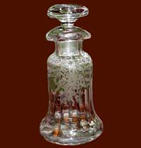Fostoria #2083 Salad Dressing Bottle with #279 June Etch