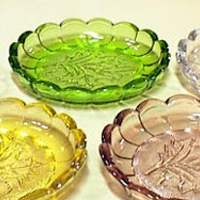 Heisey #  10 Oak Leaf Coasters