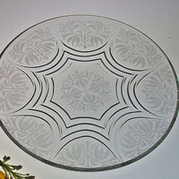 Heisey #1483 Stanhope Salad Plate w/ Maytime Etch