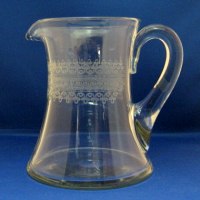 Heisey #4160 Ellen Jug w/ #33 Tatting Needle Etch