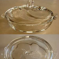 Heisey #1519 Waverly Oval Covered Lemon Dish