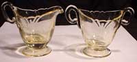 Heisey #1401 Empress Individual Cream & Sugar