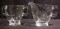 Heisey #1951 Cabochon Cream and Sugar