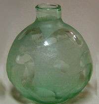 Heisey #4224 Ivy Vase with Arctic Etch