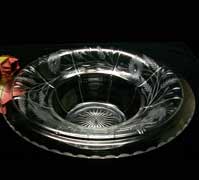Heisey # 412 Tudor Console Bowl with Floral Cutting