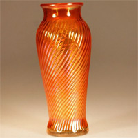 Imperial # 140 Rubigold Spiral Vase