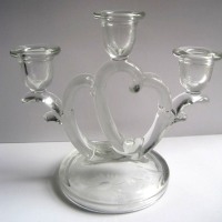 Imperial # 753 Candlestick w/ Raised Base & Daisy Cut