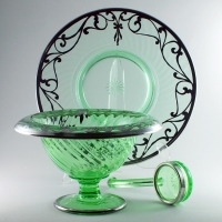 Imperial # 313R "Twisted Optic" Mayonnaise w/ Unknown Silver Trim