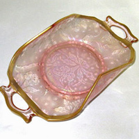 Imperial Handled Bonbon w/ Unknown Brocade Daffodil Etch