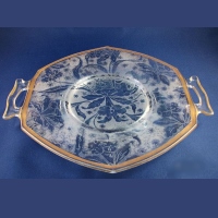Imperial Handled Bonbon w/ Unknown Brocade Daffodil Etch