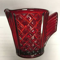 Imperial Cristolbrite Ruby Cream & Sugar