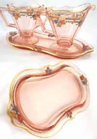 Imperial # 727 Molly Cream and Sugar with Tray