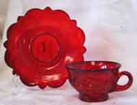 McKee Rock Crystal Cup and Saucer