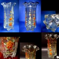 McKee Vulcan Straight Vase w/ Floral Decoration