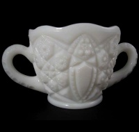 McKee Fentec Milk Glass Cream & Sugar