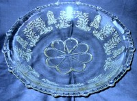 Paden City # 555 Mr B Line  Low Bowl w/ Gazebo Etch