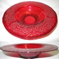 Paden City # 881 Gadroon Console Bowl w/ Irwin Etch