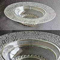 Paden City # 330 Cavendish Flared Bowl w/ Frost Etch