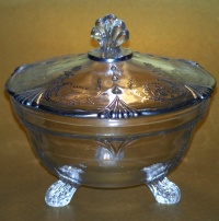 Paden City # 890 Crow's Foot Round Candy Jar
