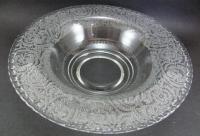 Paden City # 881 Gadroon Console Bowl w/ Frost Etch