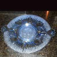 Paden City # 221 Maya Torte Plate w/ Loopie Etch