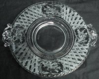 Paden City # 881 Gadroon Plate w/ Scottish Thistle Etch
