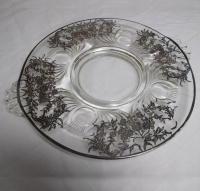 Paden City # 221 Maya Handled Platter w/ Silver Deposit