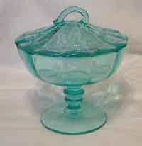 Paden City # 300 Archaic Covered Candy Dish