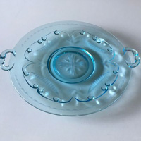 Paden City # 777 Comet Handled Platter