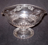Paden City # 215 Glades Sauce Bowl w/ Nora Bird Etch
