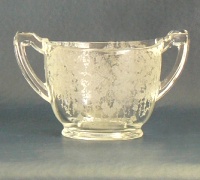 Paden City Cream & Sugar w/ Bridal Wreath Etch